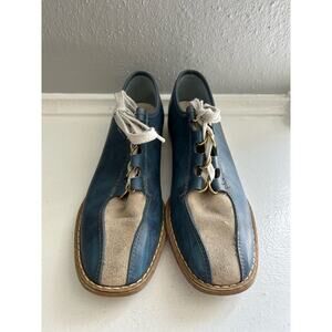Circle of Comfort  Vintage Blue & Gray  Leather & Suede  Vintage  Bowling  Shoes